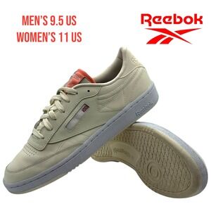 Reebok Club C 85 Shoes Men's 9.5 Women's 11 Creme Unisex Classic Sneakers FY5157